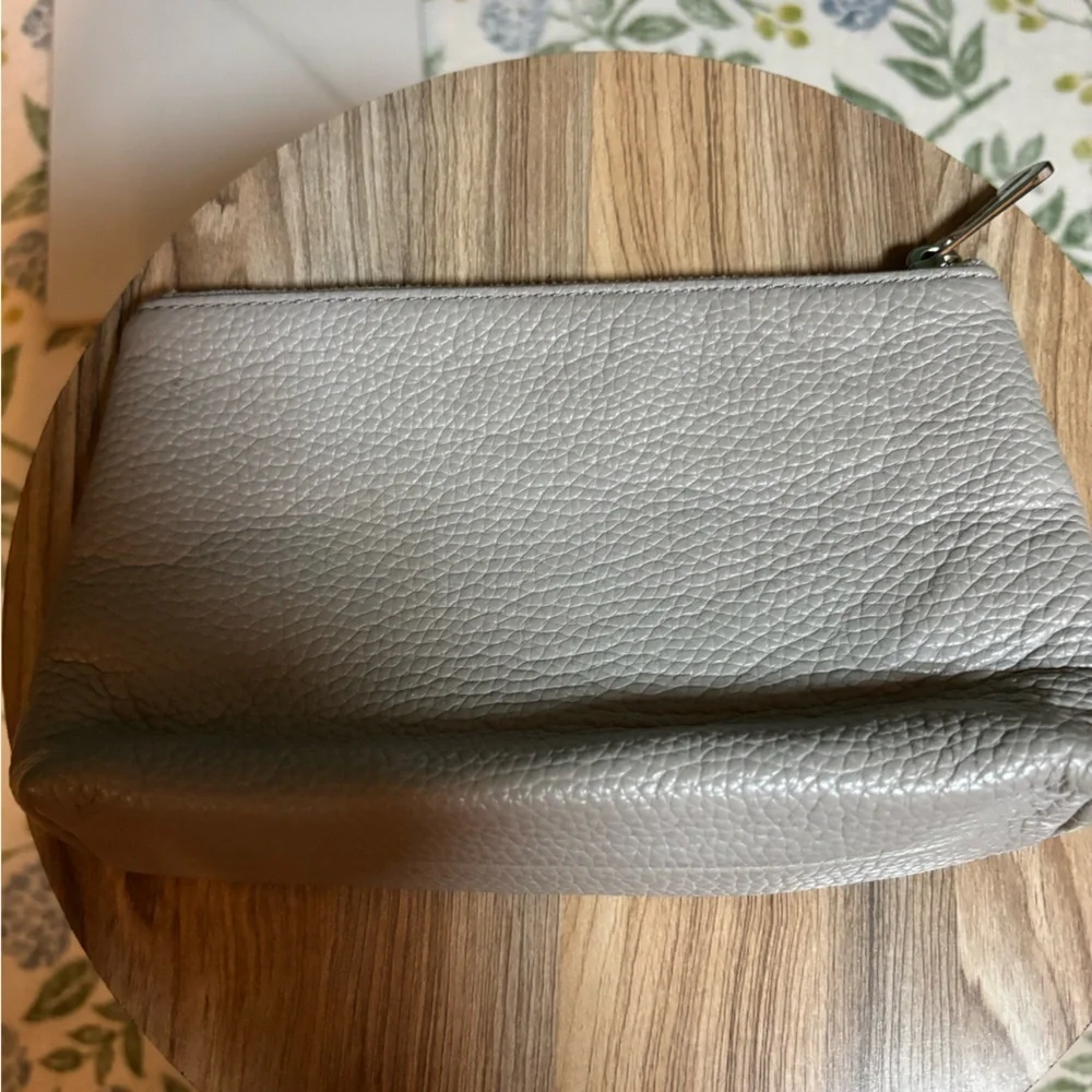 Michael Kors Silver Leather Pouch